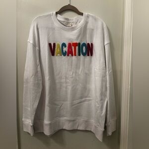 Shiraleah Vacation White Sweatshirt - NWT - XL